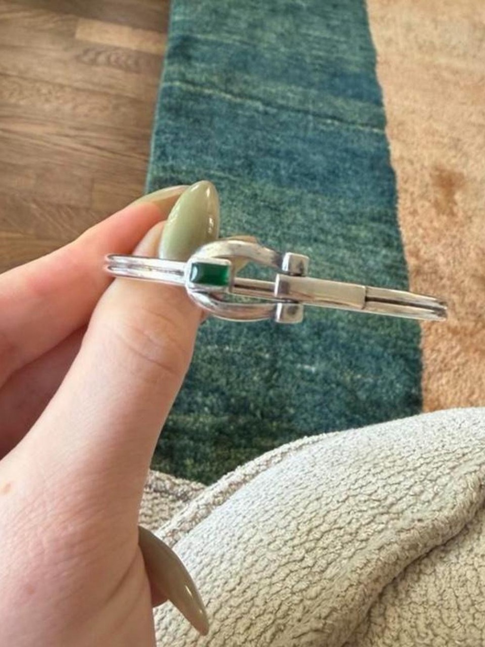 Vintage 80s Sterling 925 Buckle Bracelet - Picture 5 of 8